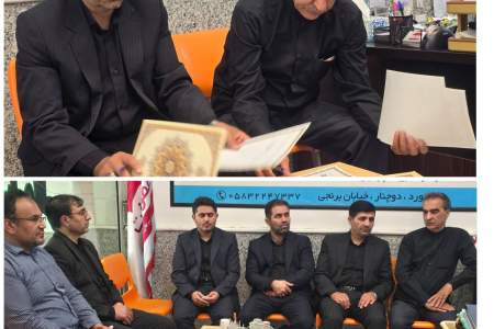 حضور مدیر کل کمیته امداد خراسان شمالی در موسسه انجمن حمایت از بیماران سرطانی در خراسان شمالی
